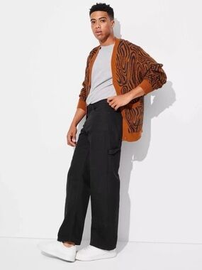 Men's Straight Leg Pull-On Carpenter Pants - Original Use- Black Jeans 34x30 NWT